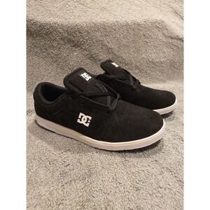 DC Kids Crisis 2 Low Top Boys Skate Shoes‎ Youth Sneaker Sz 2 Black/White